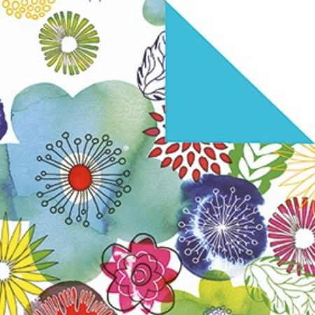 Afbeeldingen van Cadeaupapier Artline Mat 90gr Napoli/uni turquoise 50cm 200m