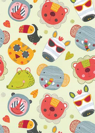 Afbeeldingen van Cadeaupapier Artline Mat 90gr Serengeti 50cm 200m