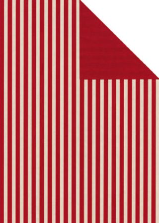 Afbeeldingen van Cadeaupapier Eco Kraft wit 65gr Leer rood 50cm 200m