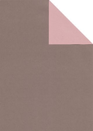 Afbeeldingen van Cadeaupapier Eco Kraft wit 65gr Uni taupe-rosé 50cm 200m