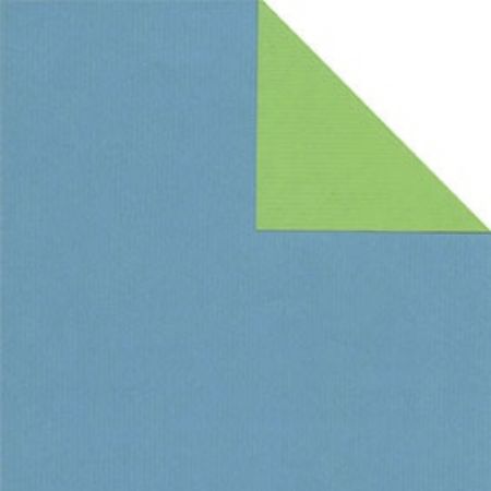Afbeeldingen van Cadeaupapier Eco Kraft wit 65gr lightblue/lightgreen 50cm 200m