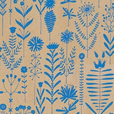 Afbeeldingen van Cadeaupapier Eco Recycling bruin 70gr Ischia blauw 50cm 200m