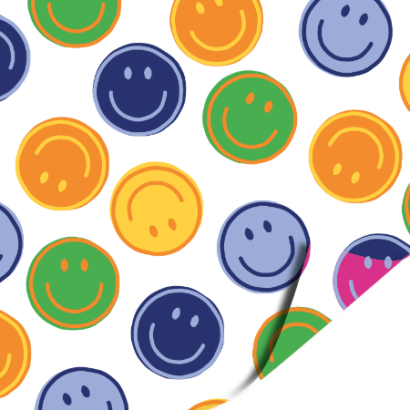 Afbeeldingen van KP® Cadeaupapier 70cm 100m - Smiley Boys & Girls