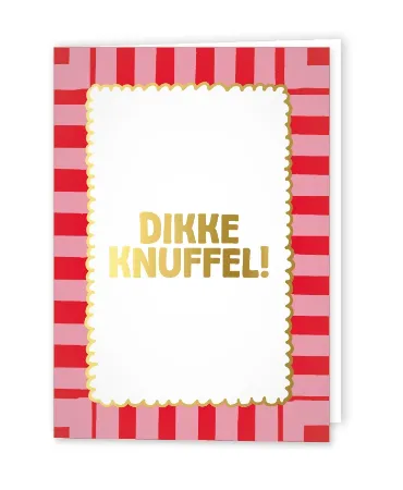 KP® Wenskaarten gevouwen - Dikke knuffel - 5 stuks