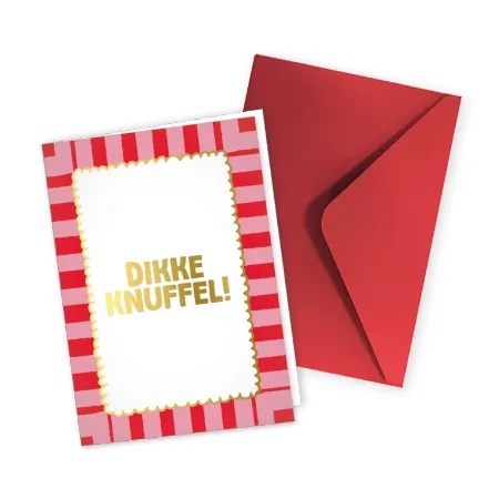 KP® Wenskaarten gevouwen - Dikke knuffel - 5 stuks