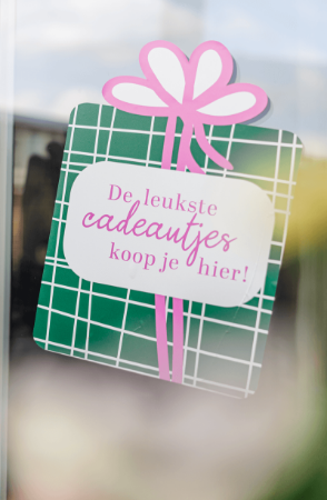 Winkel Raamsticker 42x50cm - De leukste cadeautjes koop je hier! (kado)