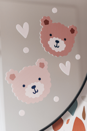 Raamsticker Beertjes en hartjes - Kraamfeest