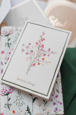 KP® Wenskaarten gevouwen - Beterschap - 5 stuks