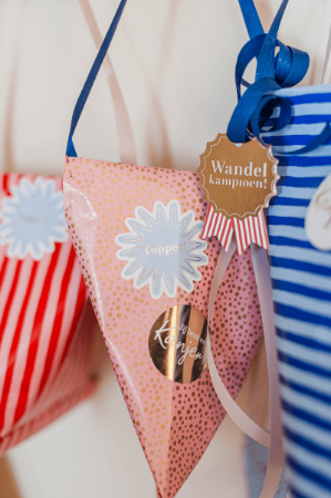 Kleurrijke topper stickers - 5 soorten wensetiketten