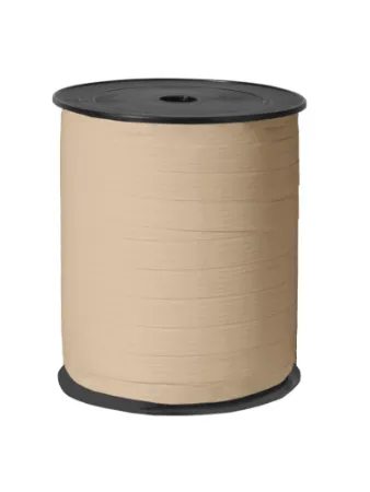Paperlook krullint tweezijdig 10mm, Beige