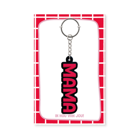 Lieve sleutelhanger voor mama - 3D en van stevig PVC