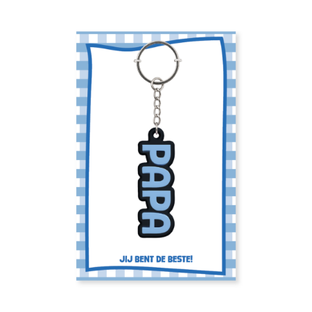 Stoere sleutelhanger voor papa - 3D & PVC