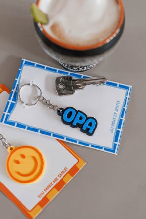 Lieve sleutelhanger voor opa - 3D en stevig PVC