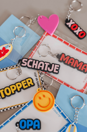 Lieve sleutelhanger voor mama - 3D en van stevig PVC