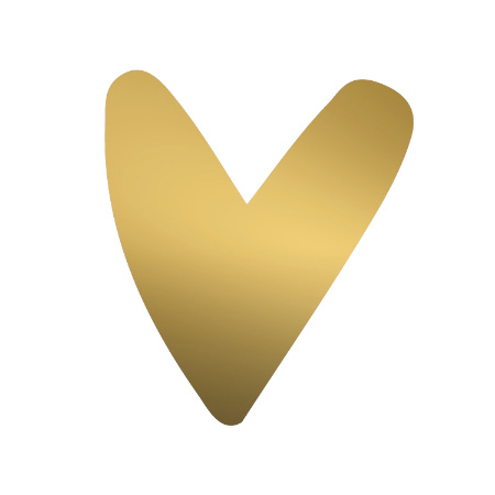 Afbeeldingen van KP® Stickers Hart 43x50mm - Goud 250p/r