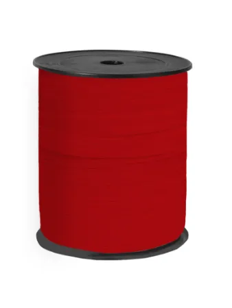 Paperlook krullint tweezijdig 10mm 250m, Rood