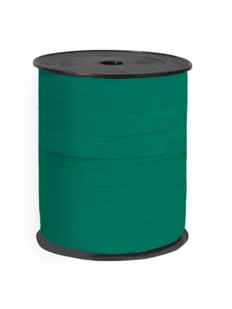 Paperlook krullint tweezijdig 10mm 250m, Zeegroen