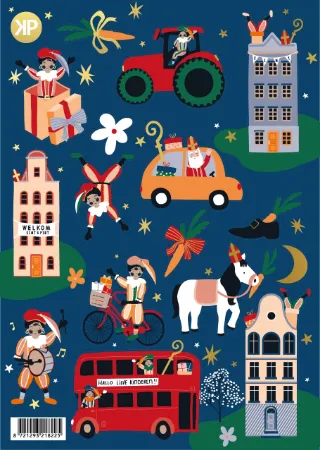 KP® A5 stickervel - Sinterklaas feest - 25 vellen