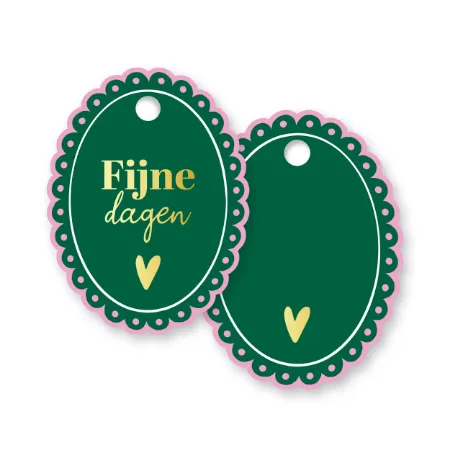 KP® Cadeaulabel - Fijne dagen - 40x52mm