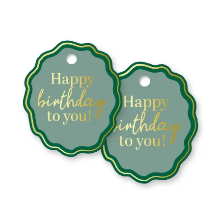 KP® Cadeaulabel - Happy birthday to you - 47x55mm