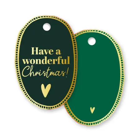 KP® Cadeaulabel - Have a wonderful Christmas - 42x62mm