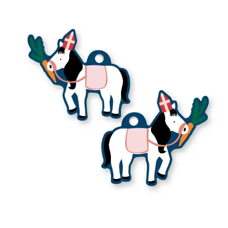 KP® Cadeaulabel - Paard van Sinterklaas - 57,5x51mm