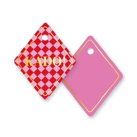 KP® Cadeaulabel - Kado (Roze) - 50x62,5mm