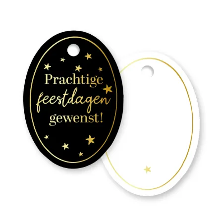 KP® Cadeaulabel - Prachtige feestdagen gewenst - 40x55mm