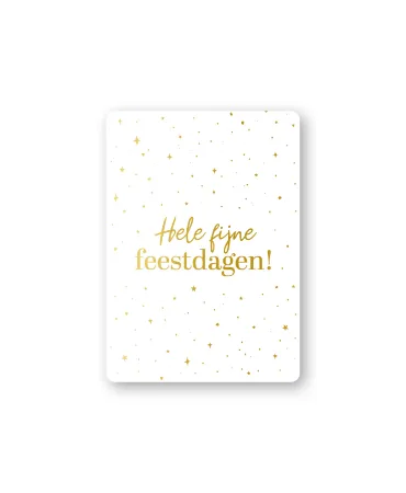 KP® Cadeaukaartjes A7 - Hele fijne feestdagen (wit/goud), 25 stuks