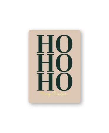 KP® Cadeaukaartjes A7 - Ho Ho Ho Merry Christmas (beige), 25 stuks