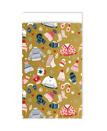 KP® Cadeauzakjes 12x19cm Warm winter 250st