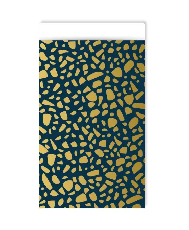 KP® Cadeauzakjes 12x19cm Terrazzo donkerblauw 250st