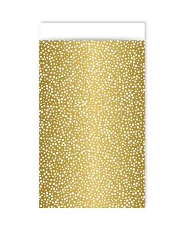 KP® Cadeauzakjes 12x19cm Luxury dots gold/white 250st