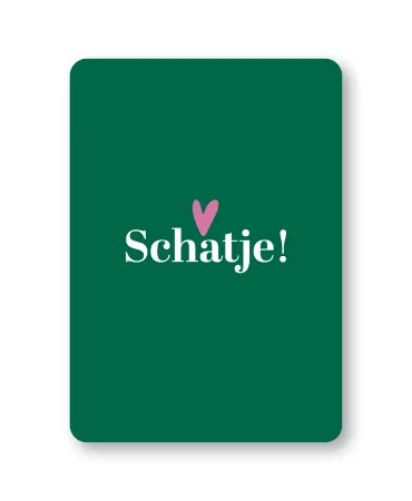 KP® Wenskaarten A6 - Schatje (groen) - 10 stuks