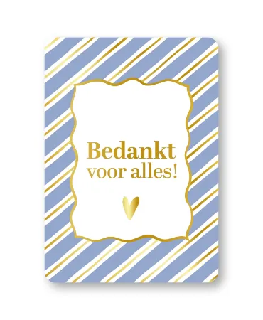 KP® Wenskaarten A6 - Bedankt voor alles - 10 stuks