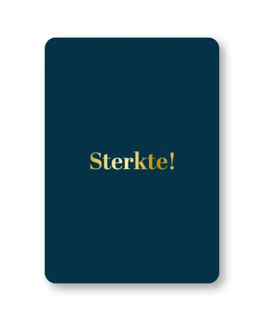 KP® Wenskaarten A6 - Sterkte (donkerblauw) - 10 stuks