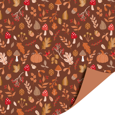 Afbeeldingen van KP® Cadeaupapier 30cm 100m - Autumn forest