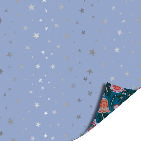 Afbeeldingen van KP® Cadeaupapier 30cm 100m - Christmas flowers