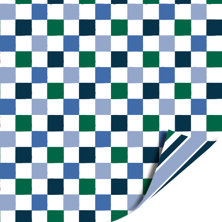 Afbeeldingen van KP® Cadeaupapier 50cm 100m - Cubes blue