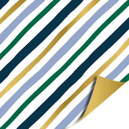 Afbeeldingen van KP® Cadeaupapier 50cm 100m - Painted lines gold