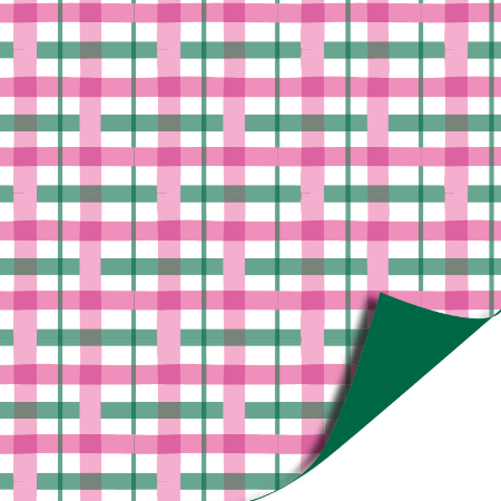 Afbeeldingen van KP® Cadeaupapier 50cm 100m - Ruit roze/groen