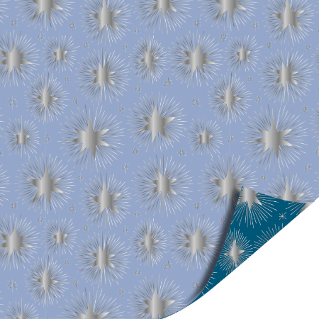 Afbeeldingen van KP® Cadeaupapier 30cm 100m - Stargazing blue/silver