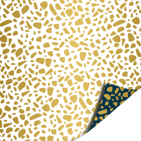 Afbeeldingen van KP® Cadeaupapier 50cm 100m - Terrazzo donkerblauw