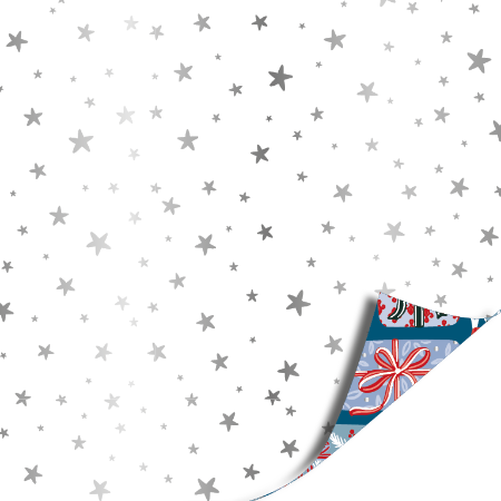 Afbeeldingen van KP® Cadeaupapier 40cm 100m - Xmas gifts blue