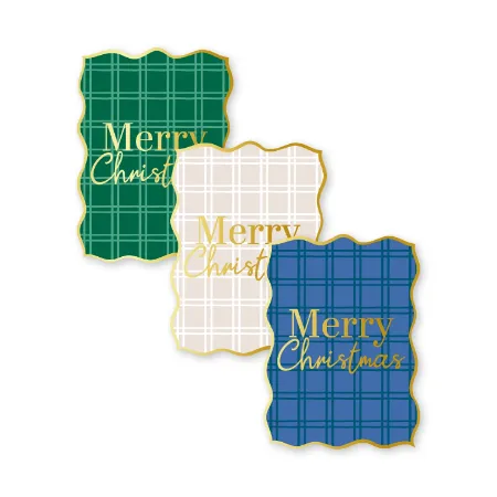 KP® Stickers 40x55mm - Merry Christmas(kerstruit) (3 varianten) 250p/r