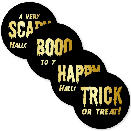 KP® Stickers D40mm - Halloween (4 varianten) 250p/r