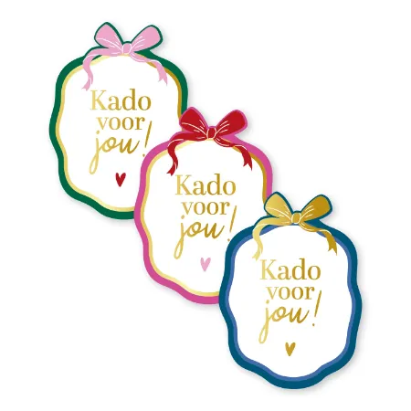 KP® Stickers 40x54mm - Kado voor jou (3 varianten) 250p/r