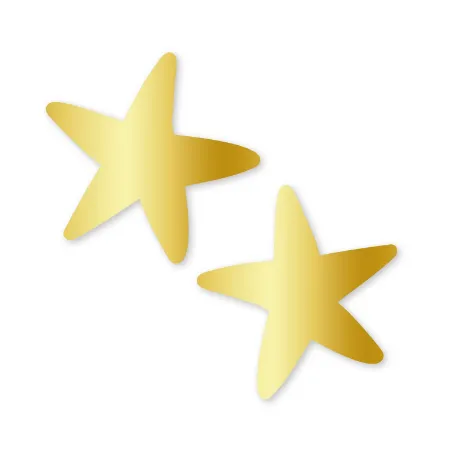 KP® Stickers 45x44mm - Sterren (goud) (2 varianten) 250p/r