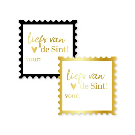 KP® Stickers 50x50mm - Liefs van de sint, voor: (2 varianten) 250p/r