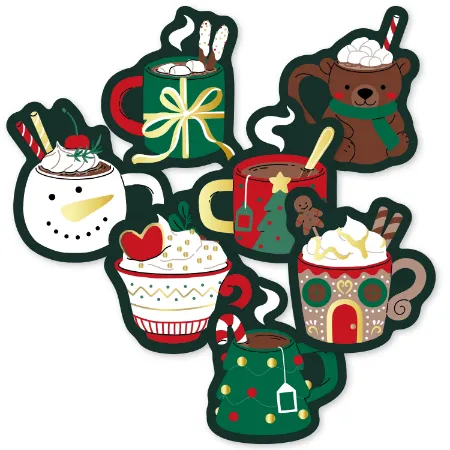 KP® Stickers 54x52mm - Christmas mugs (7 varianten) 250p/r